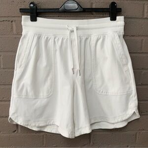Athleta white sweat shorts M